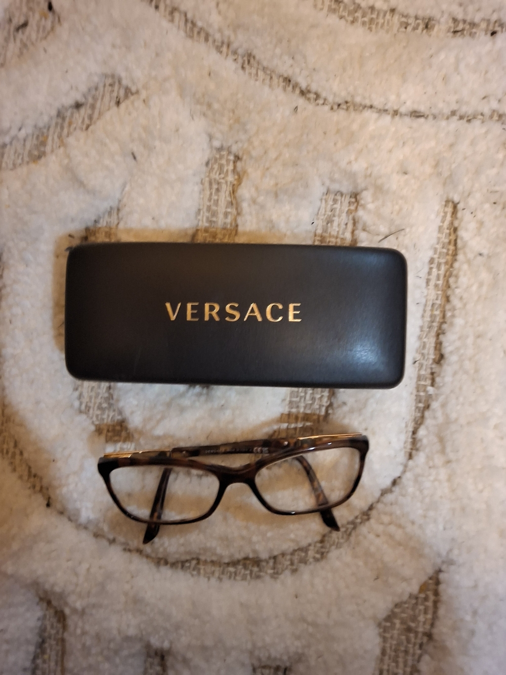 Versace Brown Tortoiseshell Glasses Frame with Case